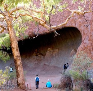 Cave at the base of Uluru on our Central Australia Red Centre Tour