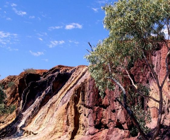 This sacred site of ochre deposits provide pigments to be ground and mixed with Emu fat for ceremonial occasions of the local West Arrernte people.  Also a resource for trading with other Aboriginal groups