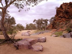 Stress free healthy holidays are found in beautiful serene scenery like Jessie Gap in Central Australia