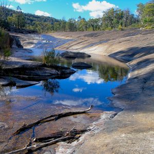 Granite slabs of Bald Rock Creek Girraween National Park, part of the Australian World Heritage Gondwana Tour