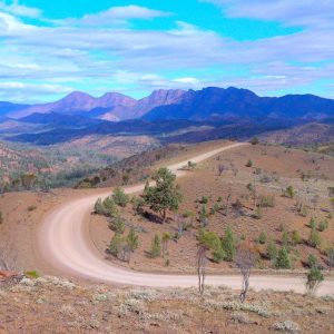 Flinders Ranges scenery in the Outback Tour Australia, the Adelaide to Uluru Tour and Lake Eyre Tours