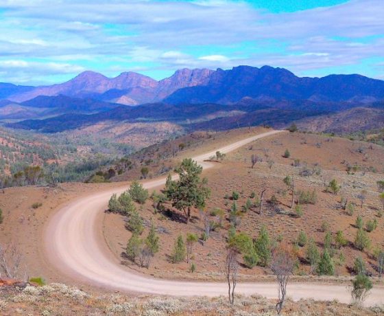 Flinders Ranges scenery in the Outback Tour Australia, the Adelaide to Alice Springs Tour and Lake Eyre Tours