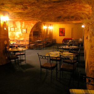 Underground restaurant in Coober Pedy on our Over 50s Holidays Flinders Ranges, Lake Eyre, Red Centre Tour