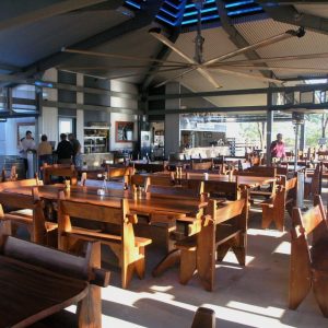 Longreach bar and restaurant on our Over 50s Holidays Outback to Reef Tour