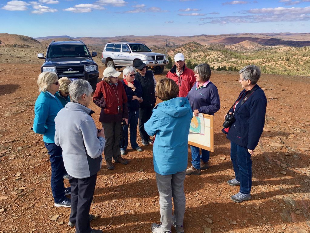 Chatting with Sally, owner of Alpana Station, Flinders Ranges