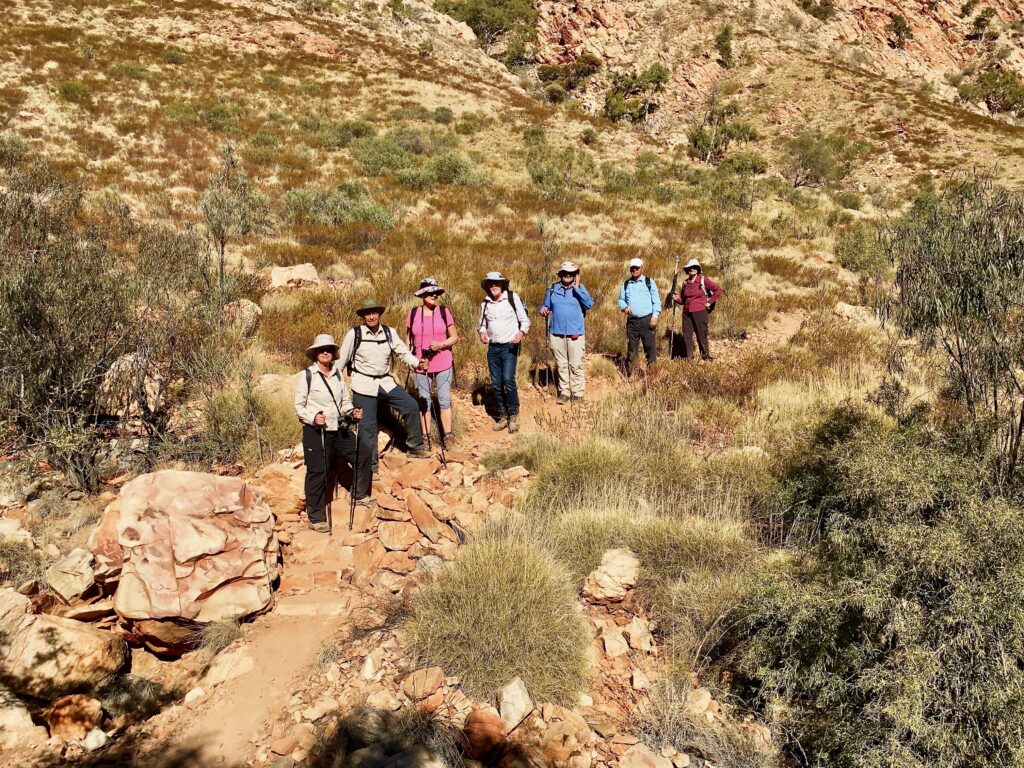 Happy at Over 50, trekking into Ormiston Pound