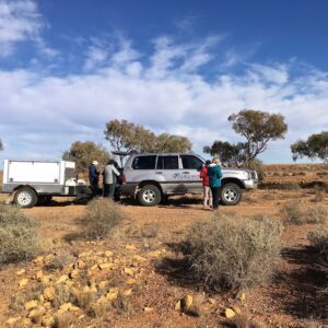 Travel break in desert crossing