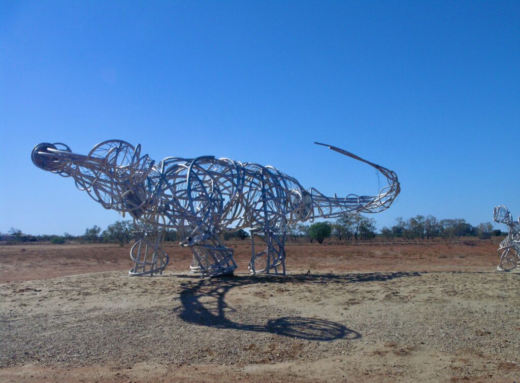 Eromanga dinosaur sculpture