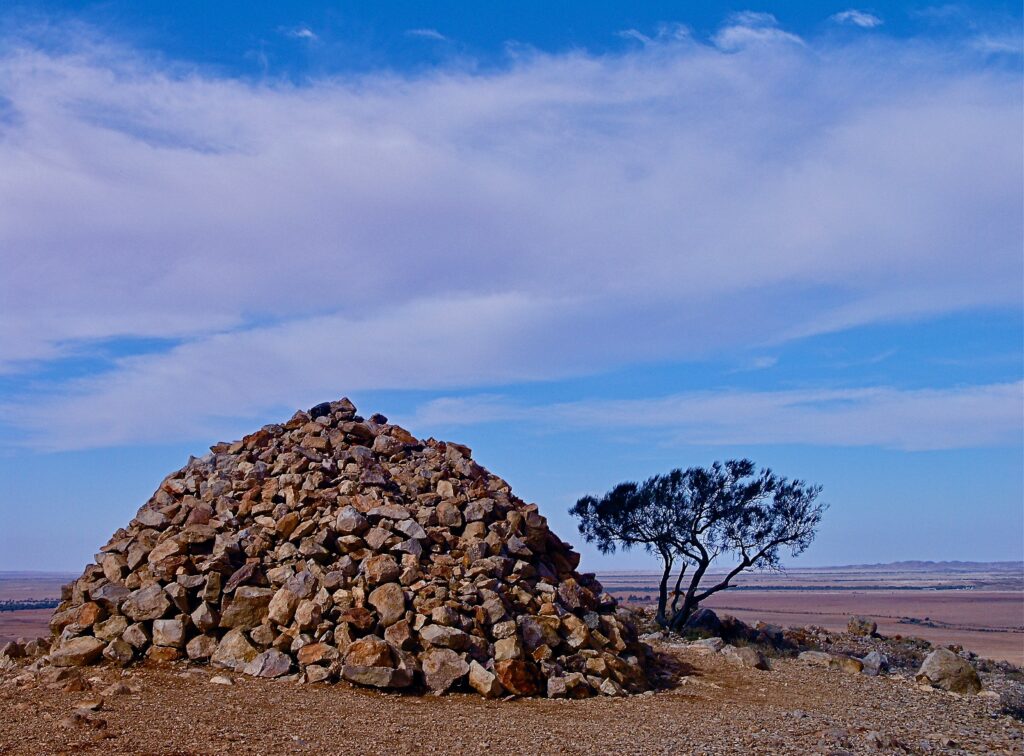 2IC James Poole's monument on "Red Hill" (Mt Poole)